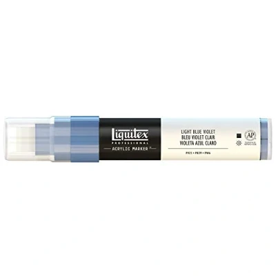 Abbildung von Liquitex 4610680 Professional Paint Acrylfarben Marker, Künstlerpigmente zum Zeichen, Malen auf Papier, Leinwand, Textilien, breite Spitze, Strichstärke 8 15 mm Blauviolet hell