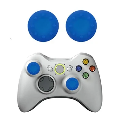 Abbildung von wortek Controller Aufsätze Thumb Grip Control Analog Stick Set Kappe Silikon PS2, PS3, PS4, Xbox, Xbox 360, One Blau