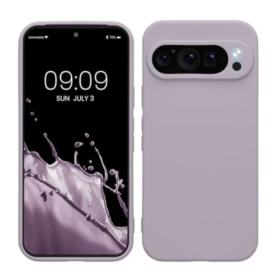 Abbildung von kwmobile Handyhülle kompatibel mit Google Pixel 9 Pro Hülle Handy Case aus weichem Silikon in Lavendel