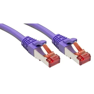 Abbildung von LINDY 47821 0.5m Cat.6 S/FTP Netzwerkkabel, violett, 3 Stück