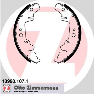 Abbildung von ZIMMERMANN 10990.107.1 Bremsbacken 254 57 Foto entspricht Lieferumfang CHRYSLER: Voyager / Grand 3