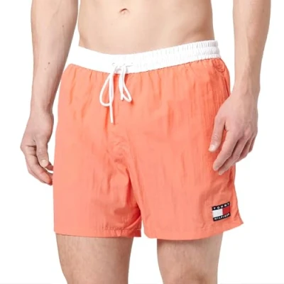 Abbildung von Tommy Hilfiger Heritage Medium Drawstring Badeshorts, Herren, Größe: XXL, Pink poppy
