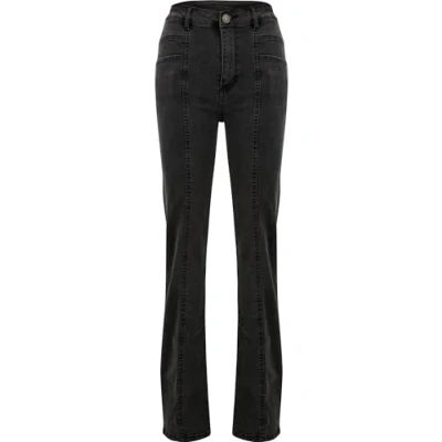 Abbildung von Urban Classics Jeans Straight Leg, Damen, Größe: 28x28, Blackwashed