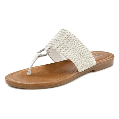Abbildung von LASCANA Zehentrenner Sandale, Pantolette mit Ringapplikation VEGAN