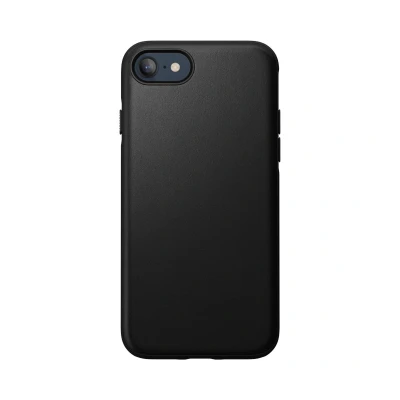 Abbildung von NOMAD Modern Leather Case für iPhone SE (3. Generation) in Schwarz Schutzhülle aus Echtleder