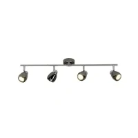 Abbildung von Brilliant LED Deckenstrahler Milano, wechselbar, 71 cm Breite, 4 x GU10 Leuchtmittel inklusive, Metall, schwarz chrom