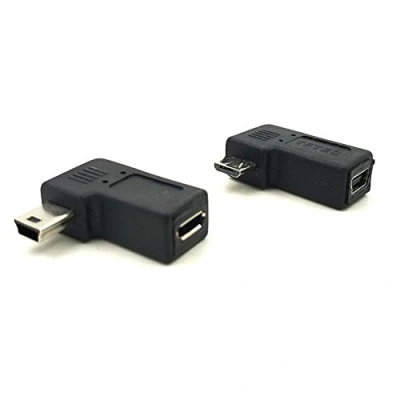 Abbildung von Duttek Mini USB auf Micro Adapter Set, 1 x Stecker Buchse + rechtwinklig