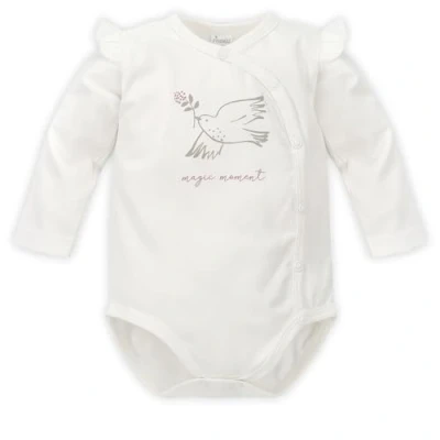 Abbildung von Pinokio Baby Mädchen Bodysuit Long Sleeve Buttoned with Wings Underwear, Ecru Pigeon, 68 EU