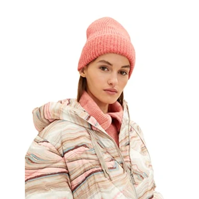 Abbildung von TOM TAILOR Denim Damen Beanie Mütze 1033066, 30562 Peach Pink Melange, ONESIZE