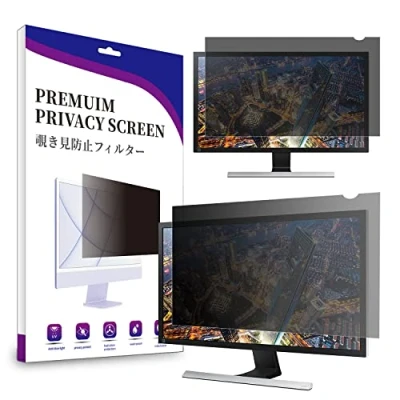 Abbildung von AiMok 24 Zoll Monitor Blickschutzfilter &amp; Anti Blaulichtfilter, Premium Privacy Filter, Blickschutz Folie für Computer Desktop (24 Zoll, 519 x 325 mm, 16:10)