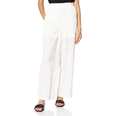 Abbildung von NA KD Damen Light Pleated Pants Lässige Hose, gebrochenes weiß, 34 EU