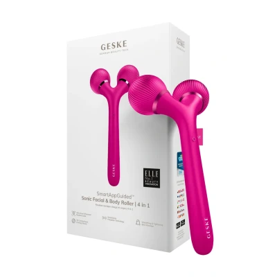 Abbildung von Geske SMARTAPPGUIDED Sonic Facial BODY Roller 4 IN 1 Gesichtspflege Zubehör, Größe: One Size, Magenta