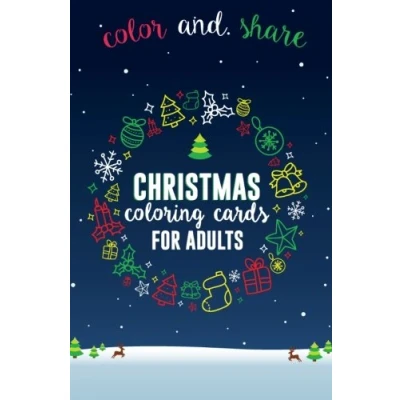 Abbildung von Christmas Coloring Cards for Adults: Adult to Color and Share Postcard Book (Mini Books Adults, Band 1)