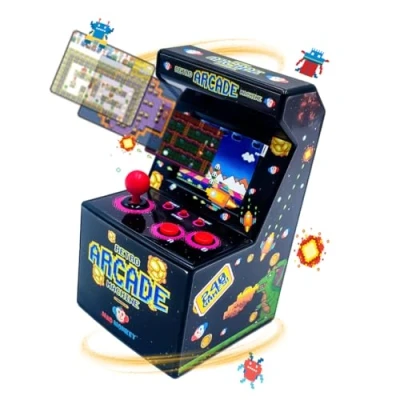 Abbildung von Mad Monkey Spiel, Mini Arcade Automat Retro Spielkonsole mit 240 8 Bit Spielen