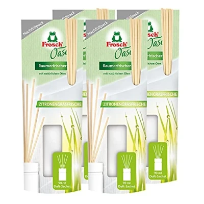 Abbildung von 4x Frosch Oase Raumerfrischer Zitronengrasfrische Nachfüllpack 90 ml