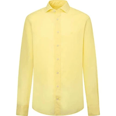 Abbildung von HACKETT LONDON Herren GMT Dyed Mussola K Hemd, gelb, XL