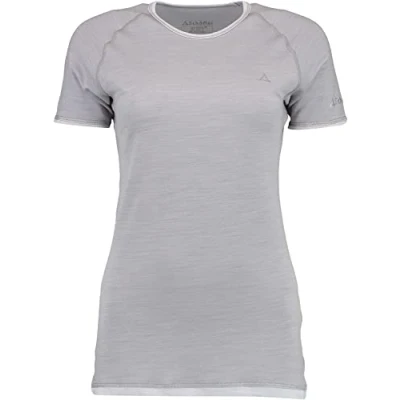 Abbildung von Schöffel Damen Merino Sport Shirt 1/2 Arm W, temperaturregulierendes Unterhemd, atmungsaktives Funktionsunterwäsche in Wollqualität, light grey, XL