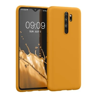 Abbildung von kwmobile Hülle kompatibel mit Xiaomi Redmi Note 8 Pro weiches TPU Silikon Case Cover geeignet für kabelloses Laden Mango