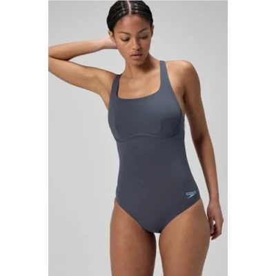 Abbildung von Speedo Support Banded Badeanzug, Damen, Größe: 48, Grey lead