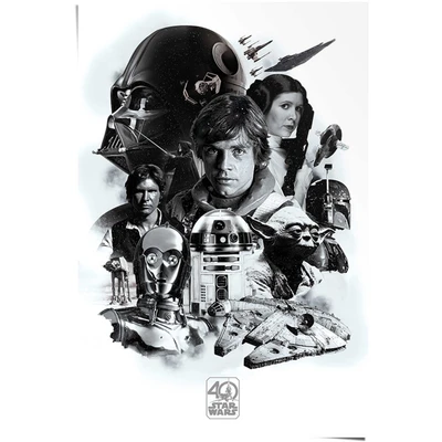 Abbildung von Reinders Poster &quot;Poster Star Wars 40 Jahre&quot;, Science Fiction, (1 St.)