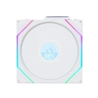 Abbildung von Lian Li UNI FAN TL140 LCD Wireless Reverse Blade White Gehäuselüfter