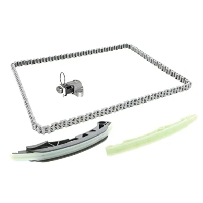 Abbildung von VAICO V30 10012 BEK Steuerkettensatz mit Gleitschienen, Kettenspanner für Nockenwelle Kette geschlossen, Zahnkette SMART: Fortwo II Coupe