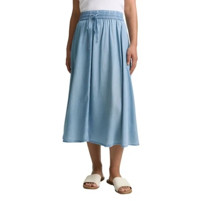 Abbildung von TOM Tailor HIGH Waist MIDI Alinienrock, Damen, Größe: 34, Clean mid stone blue denim