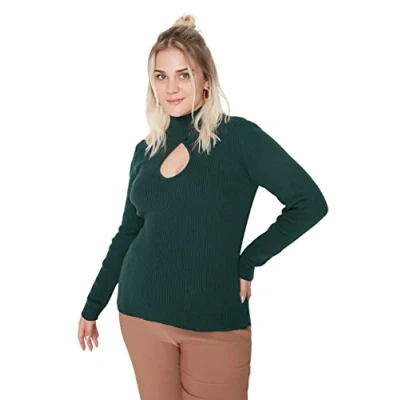 Abbildung von Trendyol Curve Strickpullover, Damen, Größe: XXL, Green