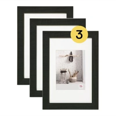 Abbildung von walther design Bilderrahmen Home Holzrahmen 20x30 cm schwarz, 3er Pack, HO030B3