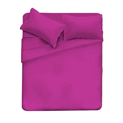Abbildung von Italian Bed Linen Max Color Bettwäsche Set, Fuchsia, Doppelte