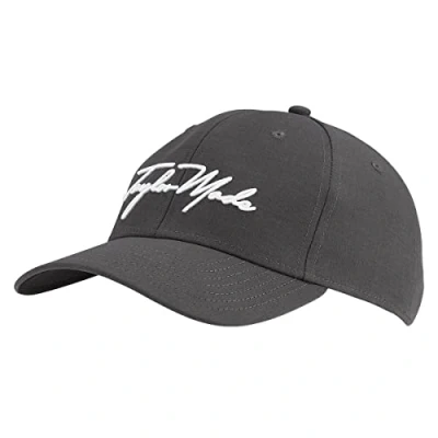 Abbildung von TaylorMade Herren TM23 Script Seeker Golf Cap Baseballkappe, Charcoal, Einheitsgröße