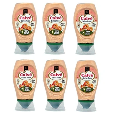 Abbildung von 3x Calve Calvè Salsa rosa mayo Fritessoße Soße Sauce squeeze 225ml