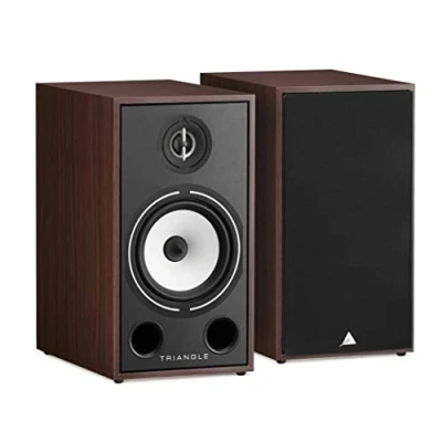 Abbildung von TRIANGLE BOREA BR03 Hi Fi Regallautsprecher Belastbarkeit 100W Leistung 90 dB/W/m Vielseitiges Musik und Heimkino 206 x 380 314 mm Nussbaum (Paar)