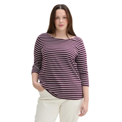 Abbildung von TOM TAILOR PLUS 3/4 Arm Shirt &quot;OTTOMA&quot;, mit Streifenmuster
