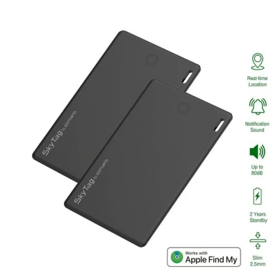 Abbildung von 4smarts Standort Finder SkyTag Wallet 2er Set GPS Tracker (GPS im Checkkartenformat, Mfi zertifiziert)