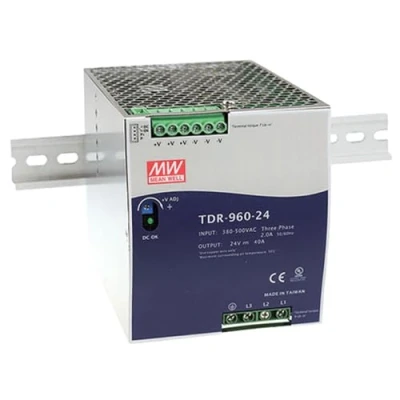 Abbildung von Mean Well TDR 960 24 Series 24V48V 960W Industrielle Dreiphasen DIN Schiene mit PFC Funktion (TDR 48)