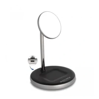Abbildung von Delock Wireless Charger 2 in 1 mit 5W / 7,5W 10W 15W Qi