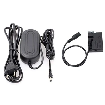Abbildung von HangTon LP E8 Dummy Akku Netzteil Kit für Canon EOS Rebel T5i T4i T3i T2i, 700D 650D 600D 550D, Kuss X6 X5 X4 DSLR Kamera (DR und Adapter)