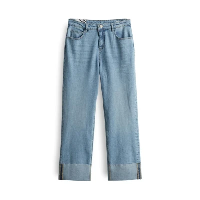 Abbildung von OPUS LANI TURN UP Jeans Relaxed Fit, Damen, Größe: 42x26, Light relaxing blue