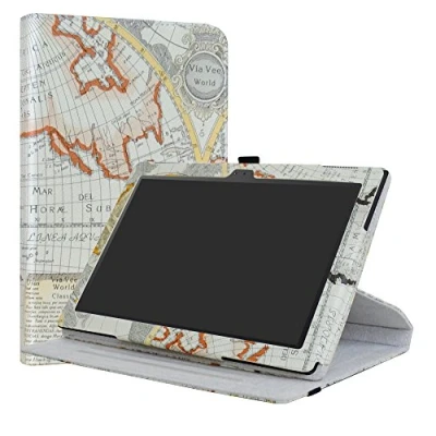 Abbildung von LiuShan Lenovo Tab4 10 Rotary hülle, 360rotierenden Drehbares Standfunktion hülle mit Schöne Muster für Tab 4 2017 Andriod Tablet,Landkarte