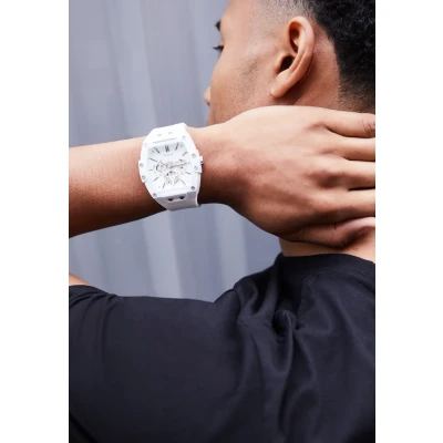 Abbildung von Guess Trend Chronograph, Herren, Größe: One Size, Silver