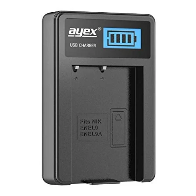 Abbildung von ayex USB Ladegerät für Nikon EN EL9 EL9A Akku Kamera