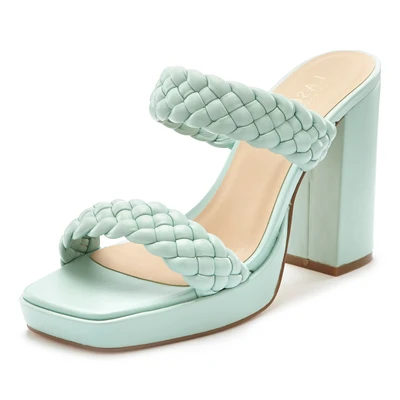 Abbildung von Lascana Pantolette hoch, Damen, Größe: 36, Mint Hochwertiges lederimitat