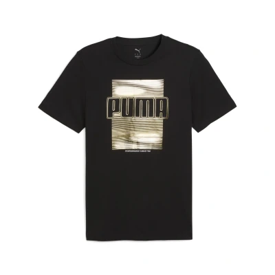 Abbildung von Puma Graphic Foil T Shirt Herren Mit Print Black Größe: XS
