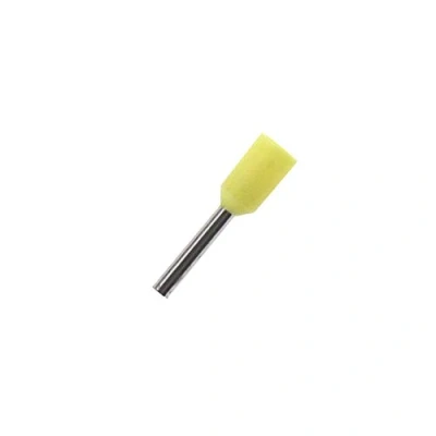 Abbildung von 100x Aderendhülsen isoliert 0,25mm² / 6mm gelb