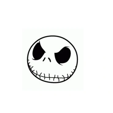 Abbildung von Aufkleber &quot;Nightmare before Christmas&quot; Jack Skellington, 9,7 x 9 cm