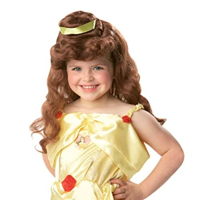 Abbildung von Rubie&#039;s Kostüm Perücke Disney&#039;s Belle Kinderperücke Faschingsperücke, Langhaarperücke nach der Vorlage des Disneyfilms &#039;Die Schöne und das