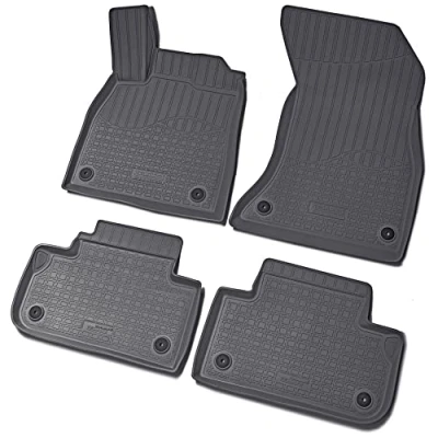 Abbildung von RECAMBO F 0150 Fußmattensatz Gummi vorne und hinten 4 schwarz Maßgefertigt AUDI: Q5