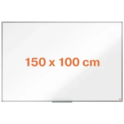 Abbildung von Nobo magnetisches Emaille Whiteboard, 100 x 1500 cm, Aluminiumrahmen, Traditionelle Eckmontage, Inkl. Stiftablage, Weiß, Essence Serie, 1915475