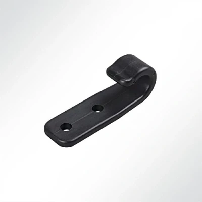 Abbildung von LYSEL® Kunststoff Planenhaken offen, (BxL) 19.50x60mm in Schwarz (10 Stück)